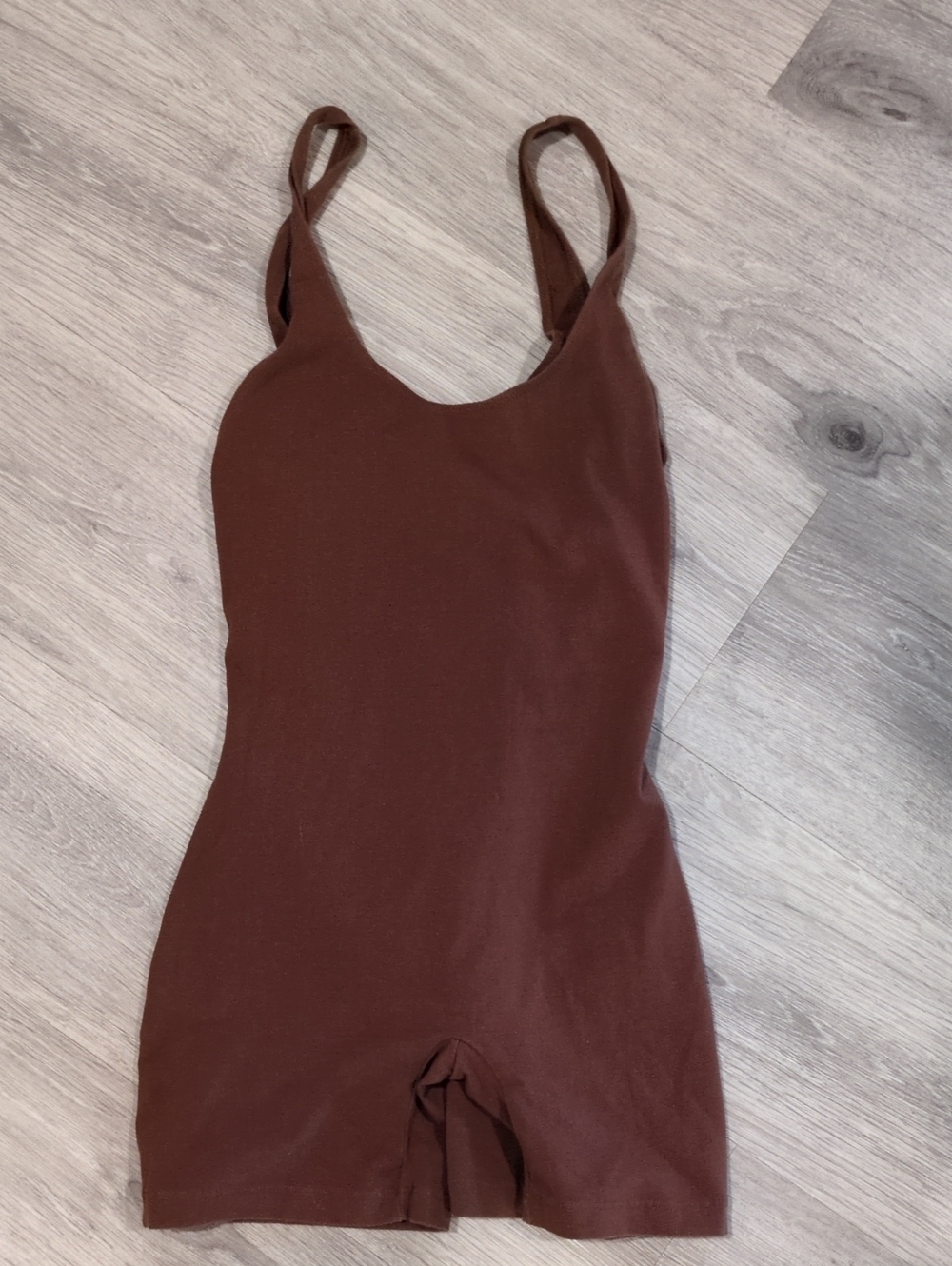 Los Angeles Apparel Brown Seamless Shaper Romper Small Stretch